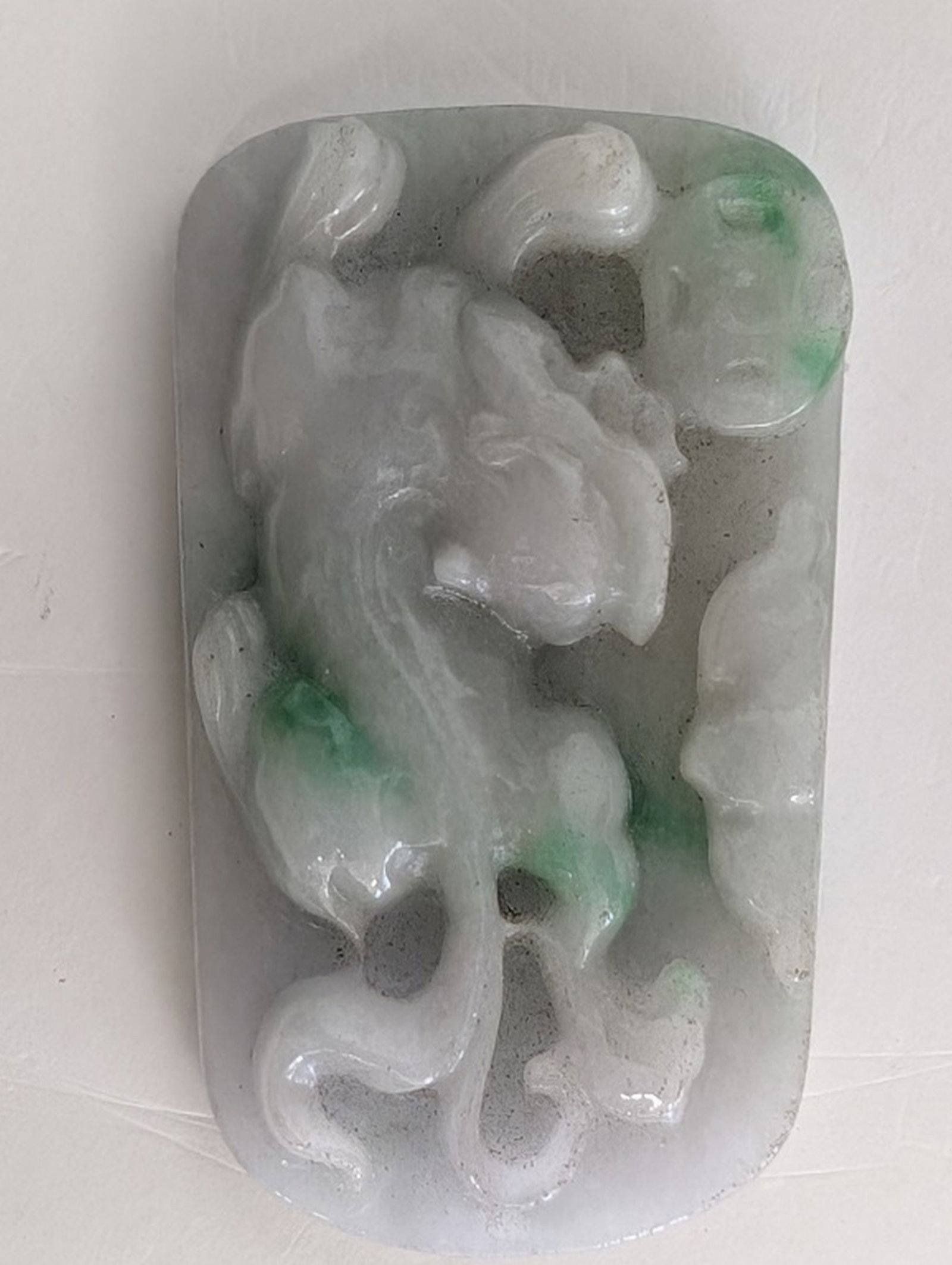 Antique Chinese Carved Jade Dragon Pendant 2 7/8"H: Finely carved Jade dragon pendant from the late 19th/early 20th century. 2 7/8H x 1 3/4W. Very good condition with normal wear. Be sure and view all photos for condition. From a fine Chinese owned est
