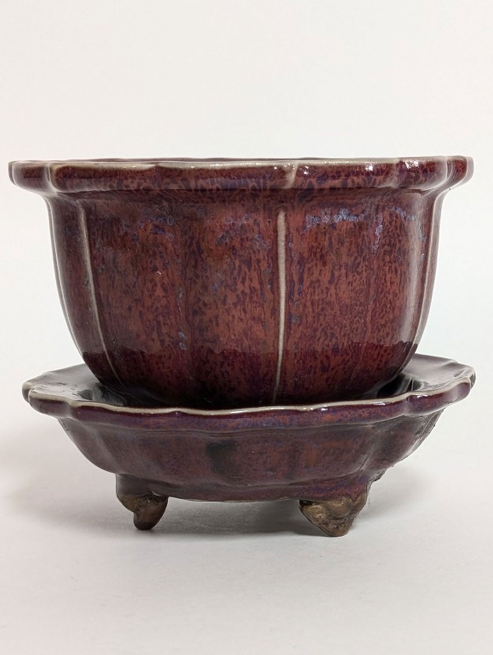 Antique Chinese Porcelain Pot with Basin 5.75W" (1 of 5)