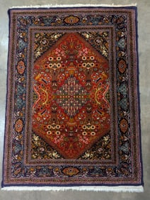 Rare Egyptian Hand Knotted Rug 3.4 x 4.7'