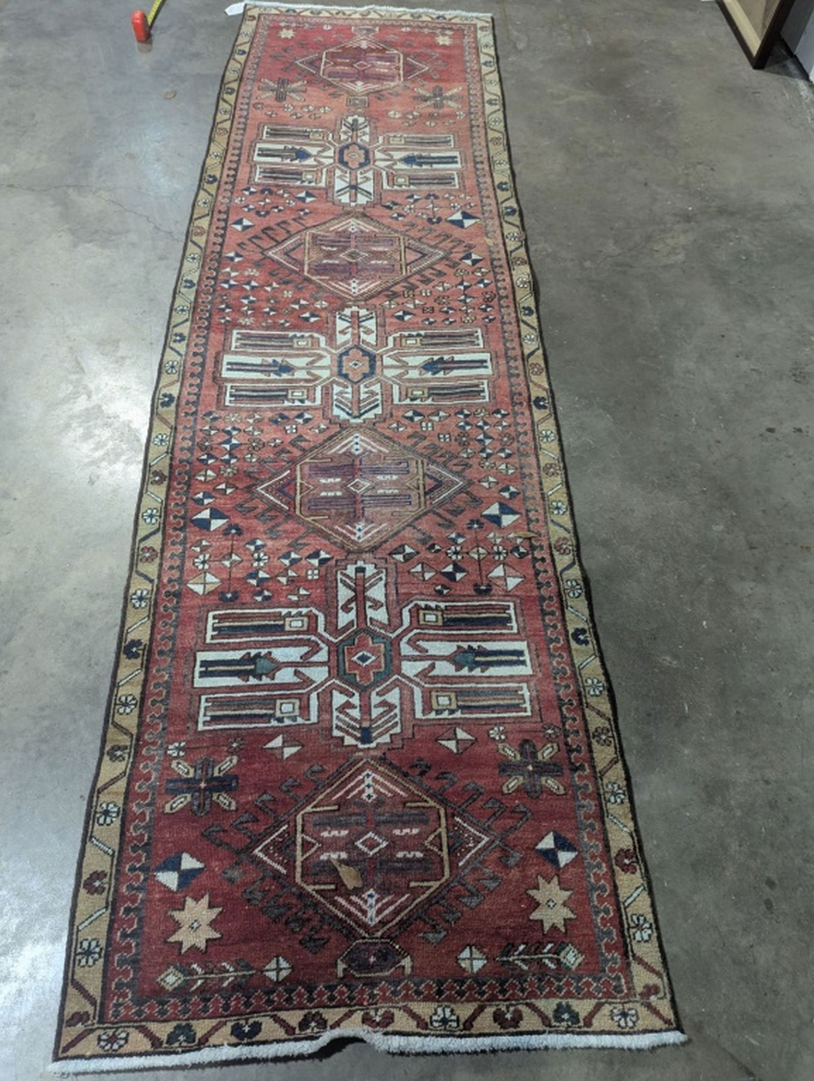Azerbyjan Hand Knotted Runner Rug 3.2 x 11.2 ft (1 of 7)