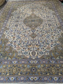 Kashan Hand Woven Rug 10 x 14 ft