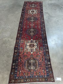 Karajeh Hand Woven Runner Rug 2.10 x 11.1 ft