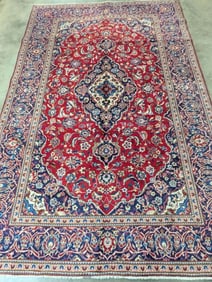 Kashan Hand Woven Rug 6.5 x 9.10 ft