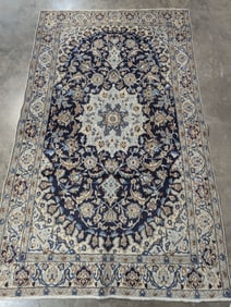 Nain Wool & Silk Hand Woven Rug 4.1 x 6.8 ft
