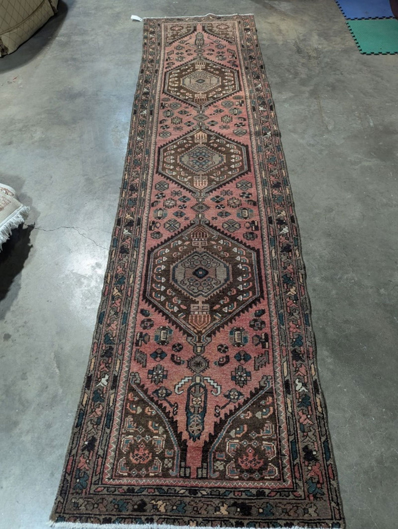 Hamedan Hand Woven Runner Rug 3.2 x 12.7 ft (1 of 8)