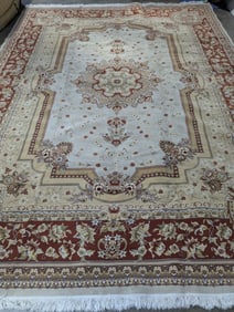 Tabriz Style Wool Rug 9.8 x 13 ft