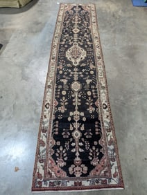 Hamedan Hand Woven Runner Rug 3 x 12.6 ft