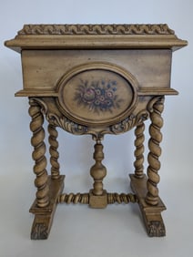 Fine Italianate Antiqued Shadow Box Side Table