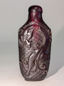 19thc Chinese Amber Snuff Bottle