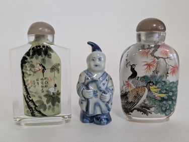 3 Antique Chinese Snuff Bottles