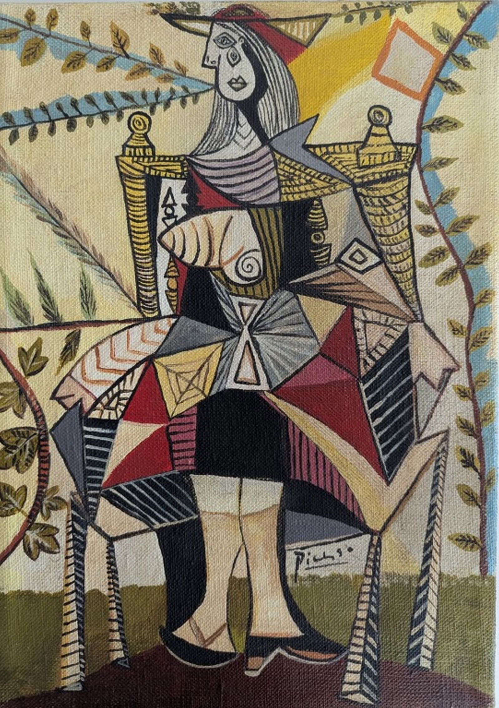 Original After Picasso "Woman in Garden" COA (1 of 7)