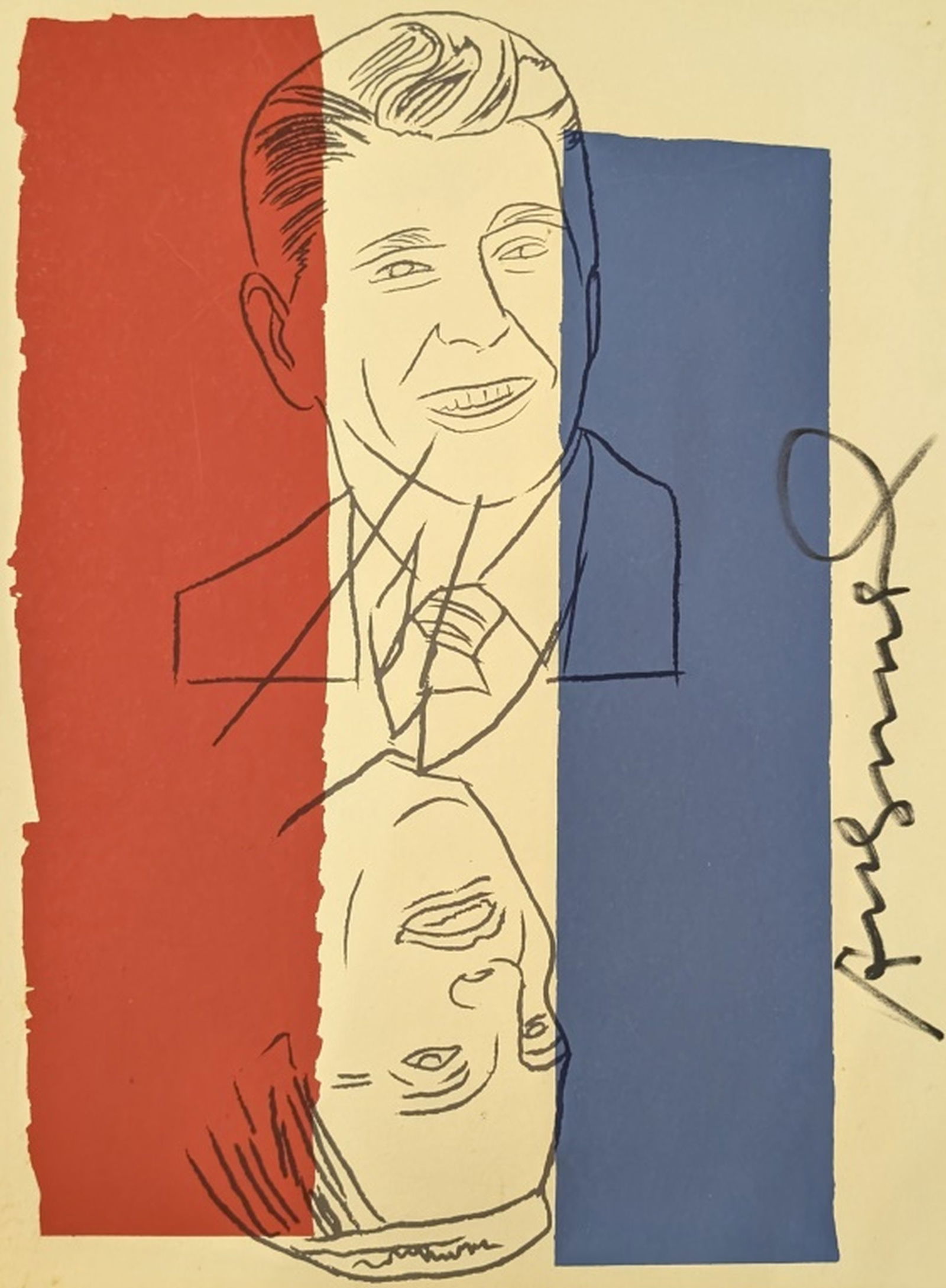 Rare Andy Warhol "Invitation" Election Night 1984, (1 of 4)