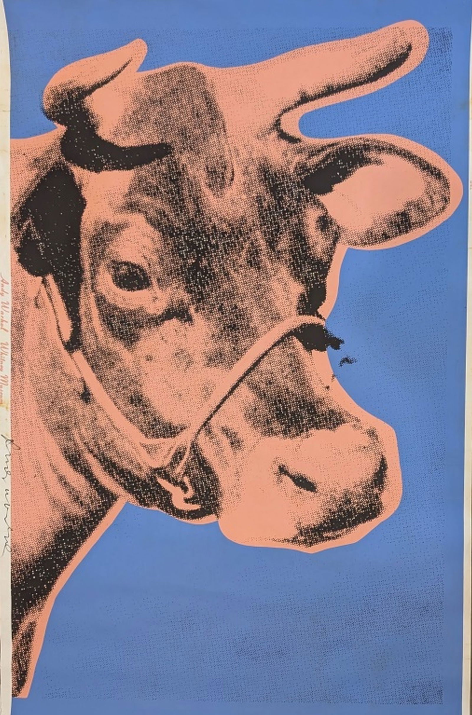 Andy Warhol Pink w Blue "Cow" Signed (1 of 6)