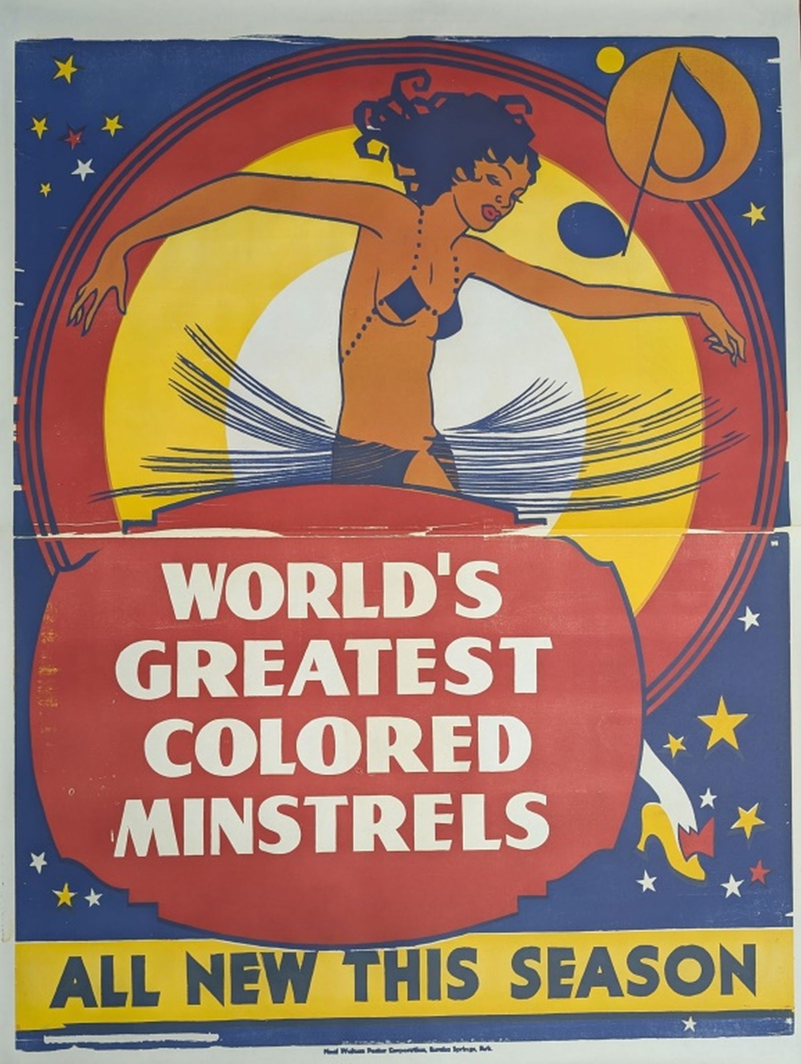 Rare 1930's African-American Minstrel Poster (1 of 13)