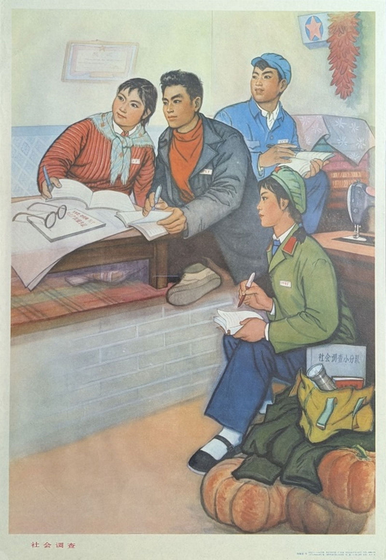 Chinese Propaganda Poster "Social Survery" (1 of 6)