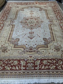 Tabriz Style Wool Rug 9.8 x 13 ft