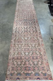 Malayer Hand Knotted Runner Rug 3.2 x 14.10 ft