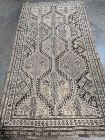 Qashghi Hand Woven Runner Rug 4.7 x 8.9 ft