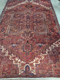 Heriz Hand Knotted Rug 7.2 x 11.2 ft