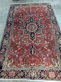 Heriz Hand Knotted Rug 6.1 x 9.1 ft