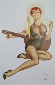 Alberto Vargas Hand Signed Pin-Up Girl Print
