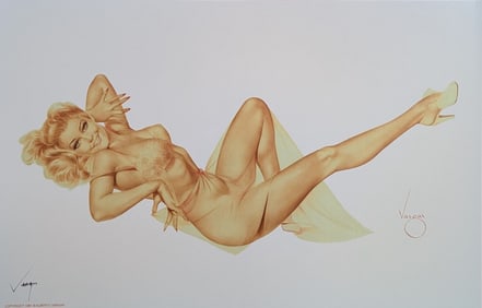 Alberto Vargas Hand Signed Pin-Up Girl Print