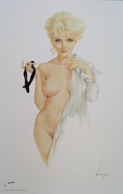 Alberto Vargas Hand Signed Pin-Up Girl Print