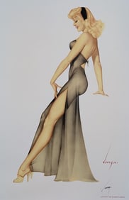 Alberto Vargas Hand Signed Pin-Up Girl Print