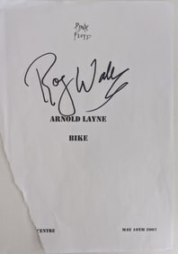 Signed Roger Waters Pink Floyd Stationery, COA