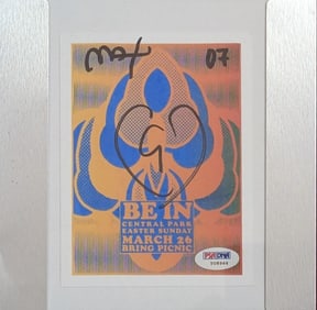 Peter Max Signed Exhibition Flyer, COA