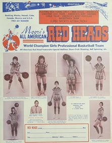 Rare All American Red Heads Basketball Poster