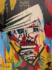 Original Warhol After Jean-Michel Basquiat 48 x 36