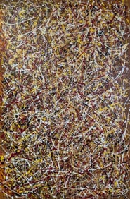 Original in Manner of Jackson Pollock, 36 x 24"