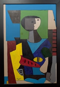 After Picasso Original "The French Kiss", 36 x 24"