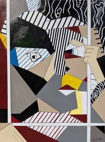 Original in Manner of Roy Lichtenstein 48 x 36"