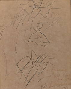 WILLEM DE KOONING ORIGINAL SKETCH, 1966