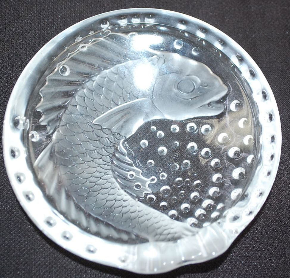 LALIQUE CRYSTAL FISH BOWL