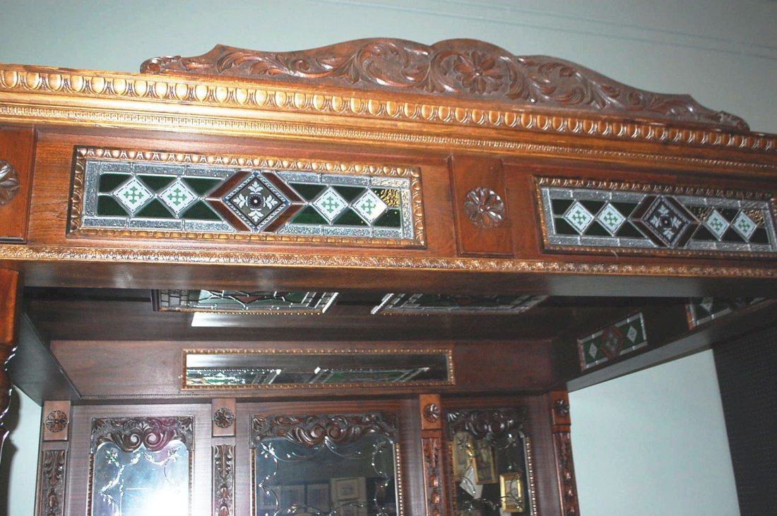 CARVED OAK ENGLISH CANOPY PUB BAR - 2
