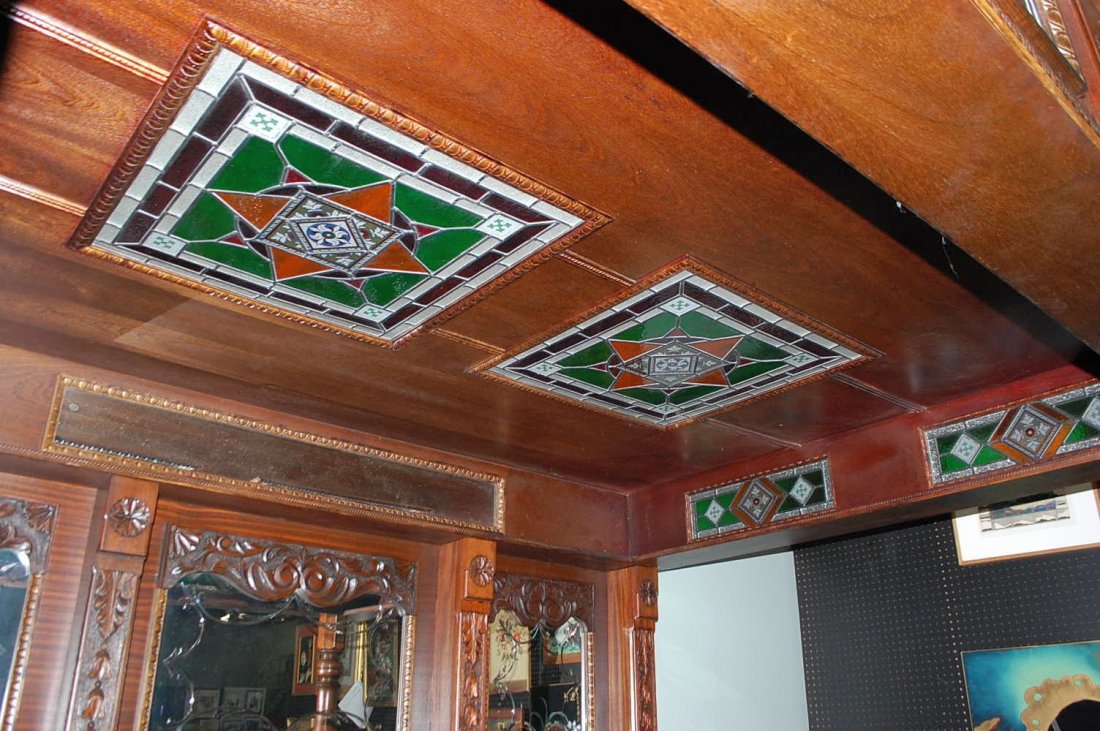 CARVED OAK ENGLISH CANOPY PUB BAR - 3