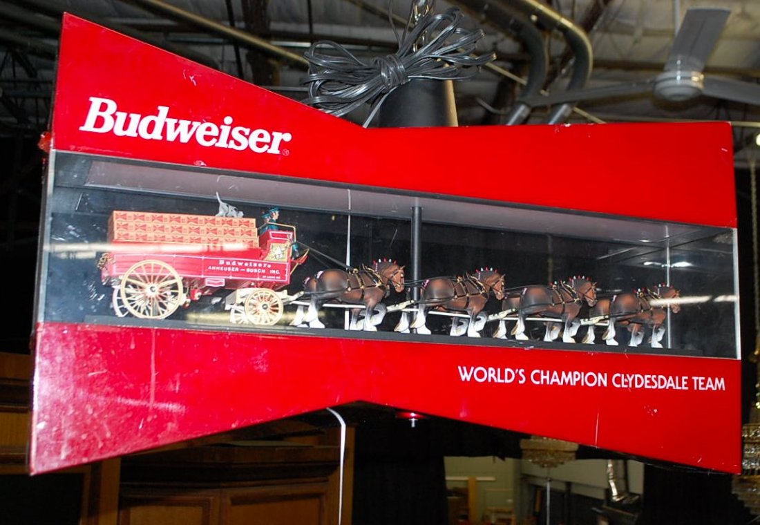 BUDWEISER LITE UP CEILING LIGHT