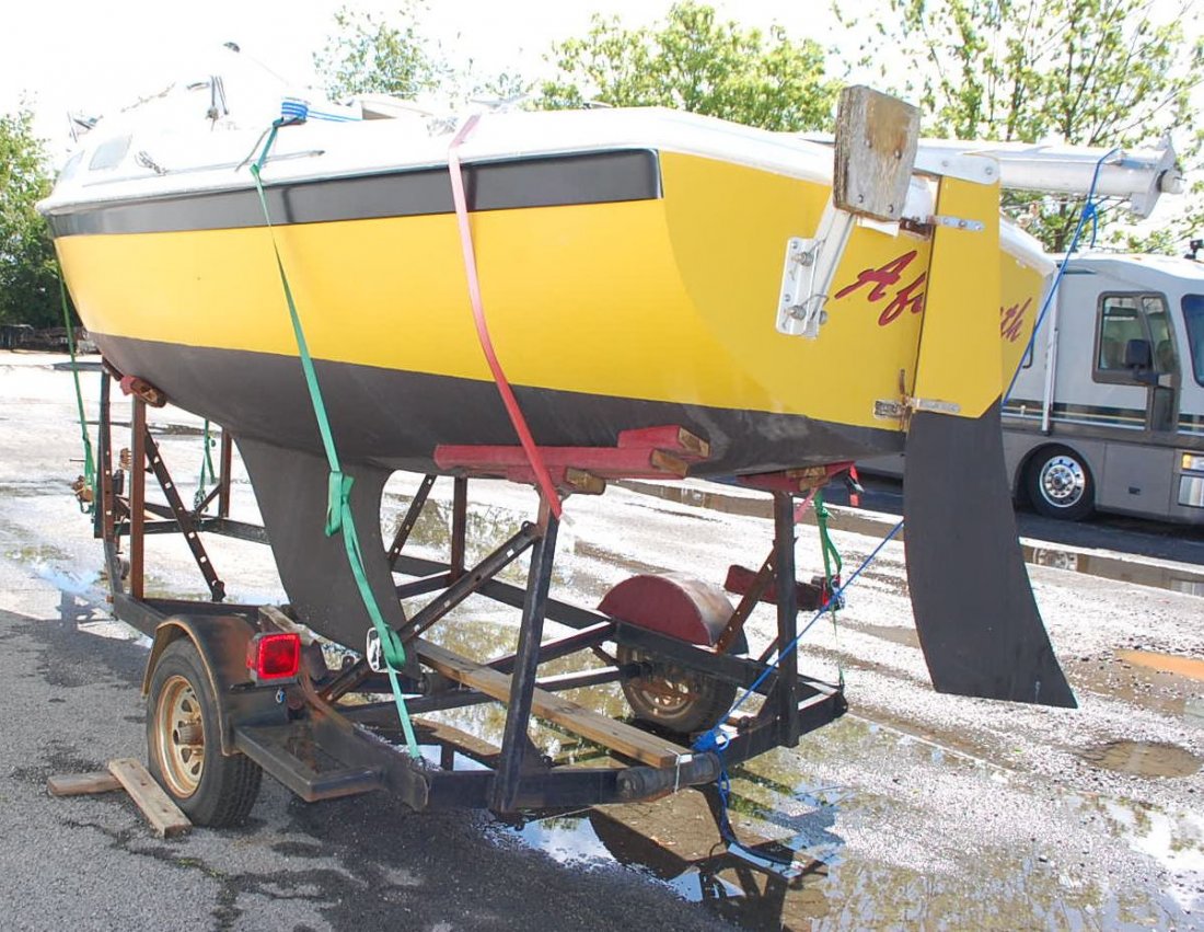 APPROX 20' SAIL BOAT WITH TRAILER - 2