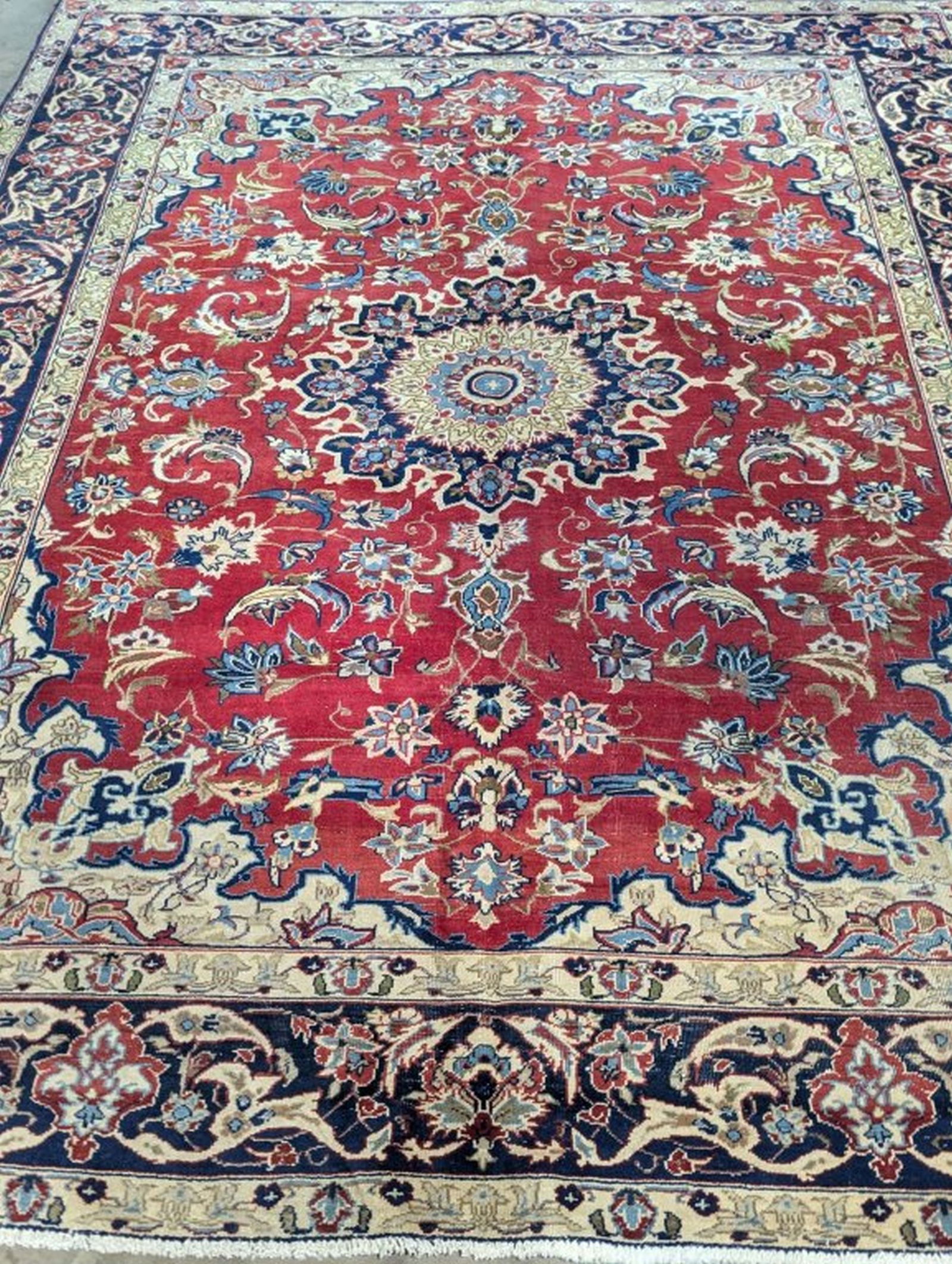 Isfahan Hand Woven Rug 8.3 x 9.9 ft (1 of 8)