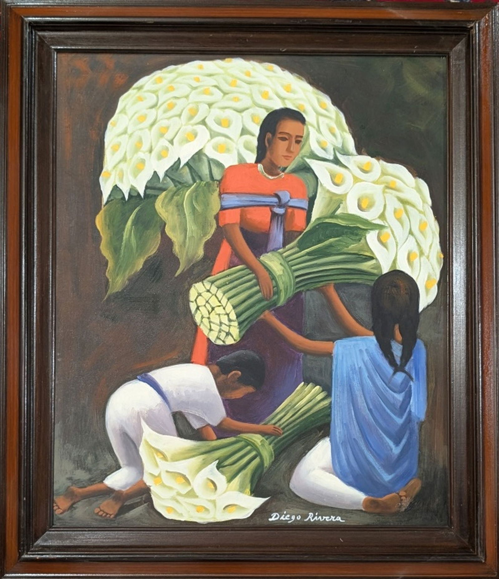 Original in Manner of Diego Rivera, 24 x 20" (1 of 5)