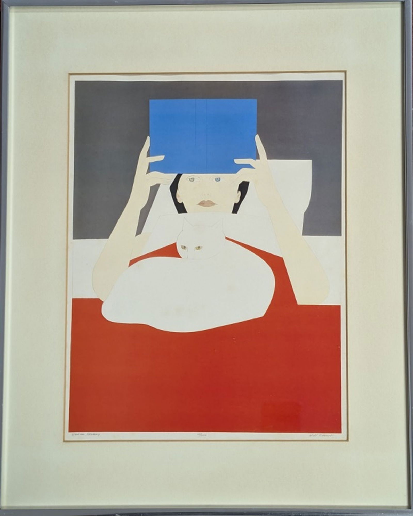 Will Barnett "Woman Reading" Original: Original 1970 screenprint titled Woman Reading by American artist Will Barnet. This rare piece is hand signed, titled, and numbered in pencil by the artist. 13.5 x 10.5 inches. The artwork is known fo