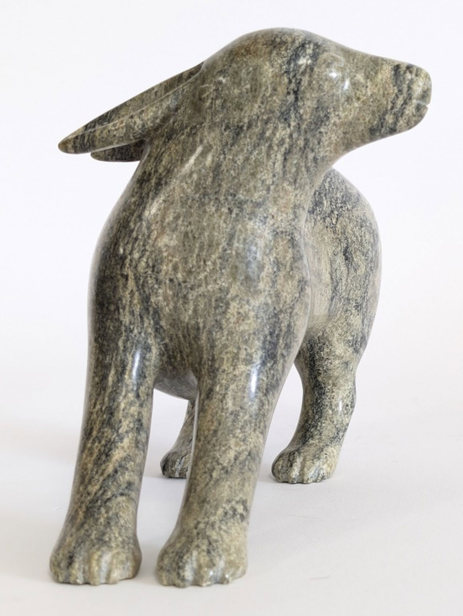 Inuit Arctic Hare Stone Sculpture 9"W (1 of 10)