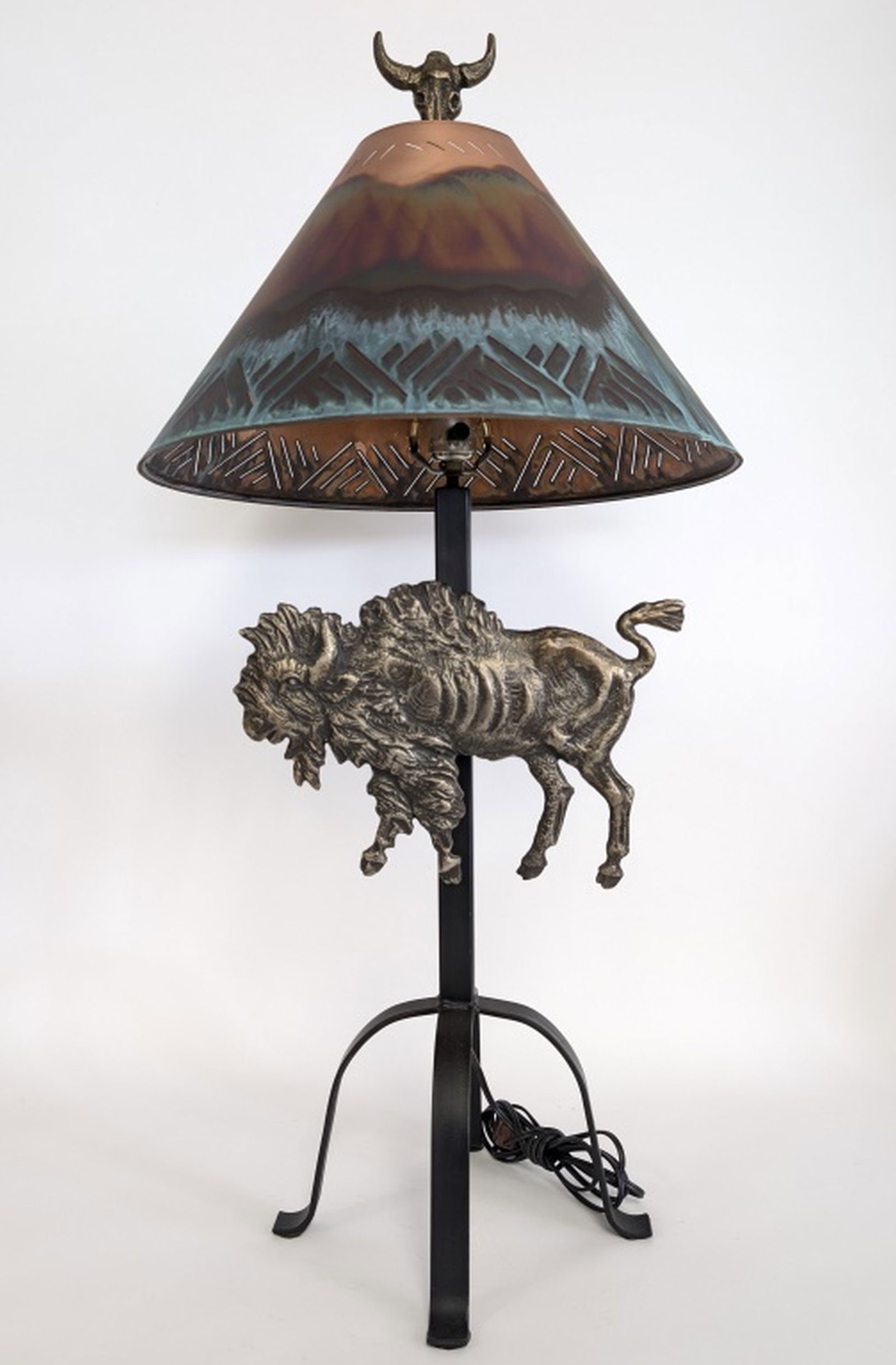 Wally Kohler Buffalo Table Lamp 34"H (1 of 16)