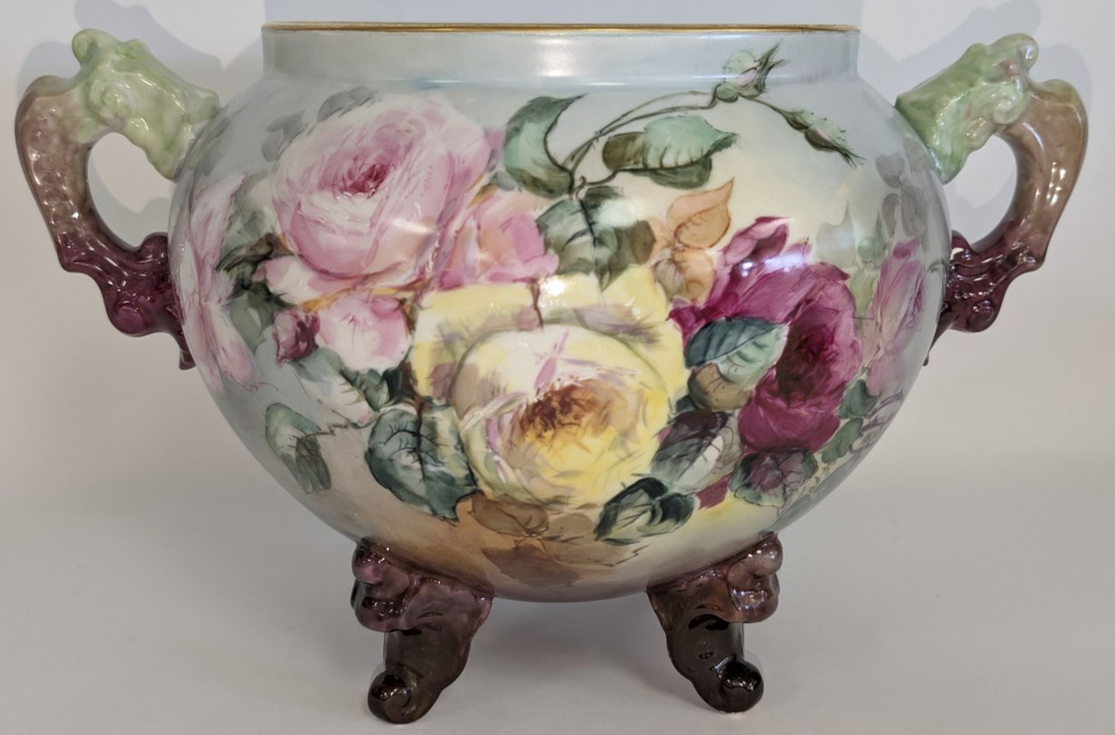 FRENCH LIMOGES HAND-PAINTED PORCELAIN JARDINIÈRE (1 of 8)