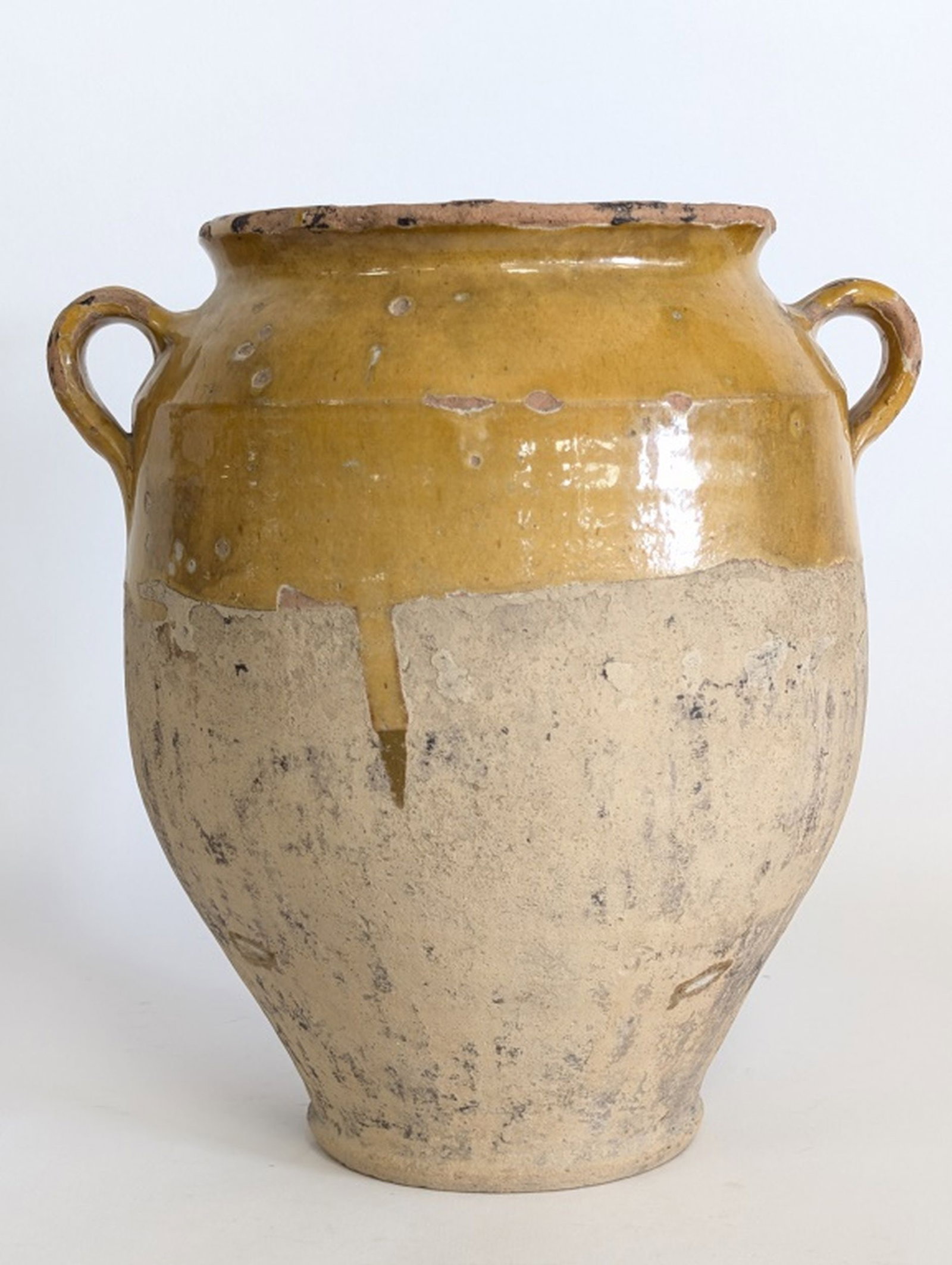 Antique French Glazed Confit Pot, 12"H (1 of 9)