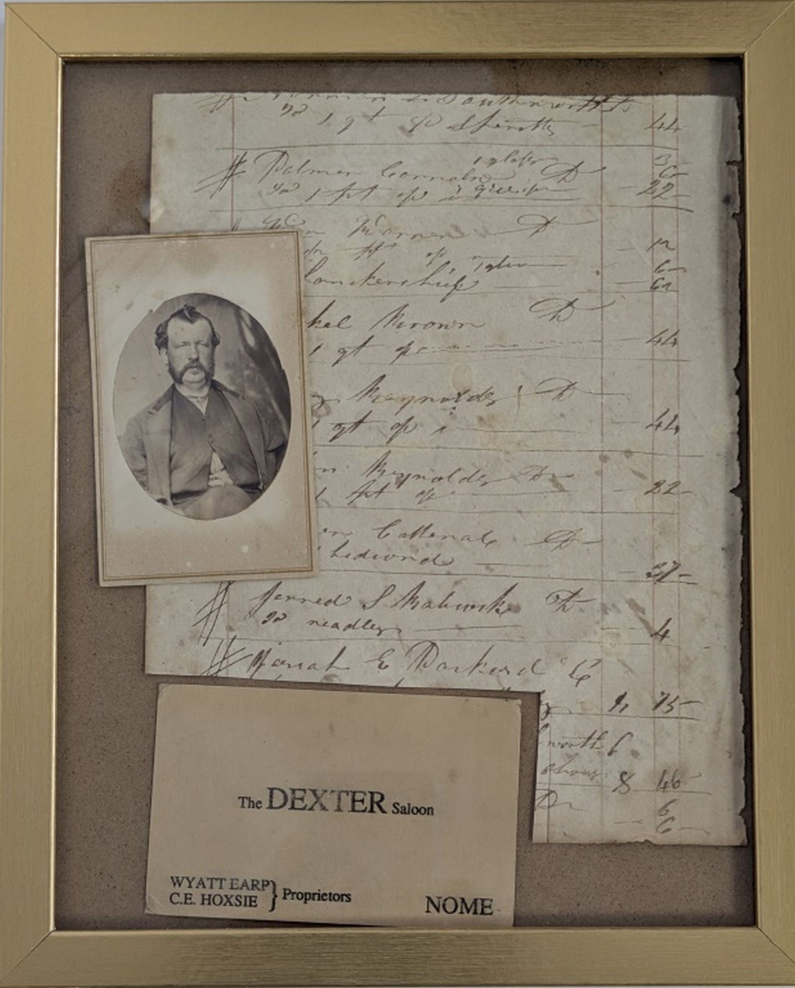 Wyatt Earp & C. E. Hoxsie Dexter Saloon Ephemera (1 of 6)