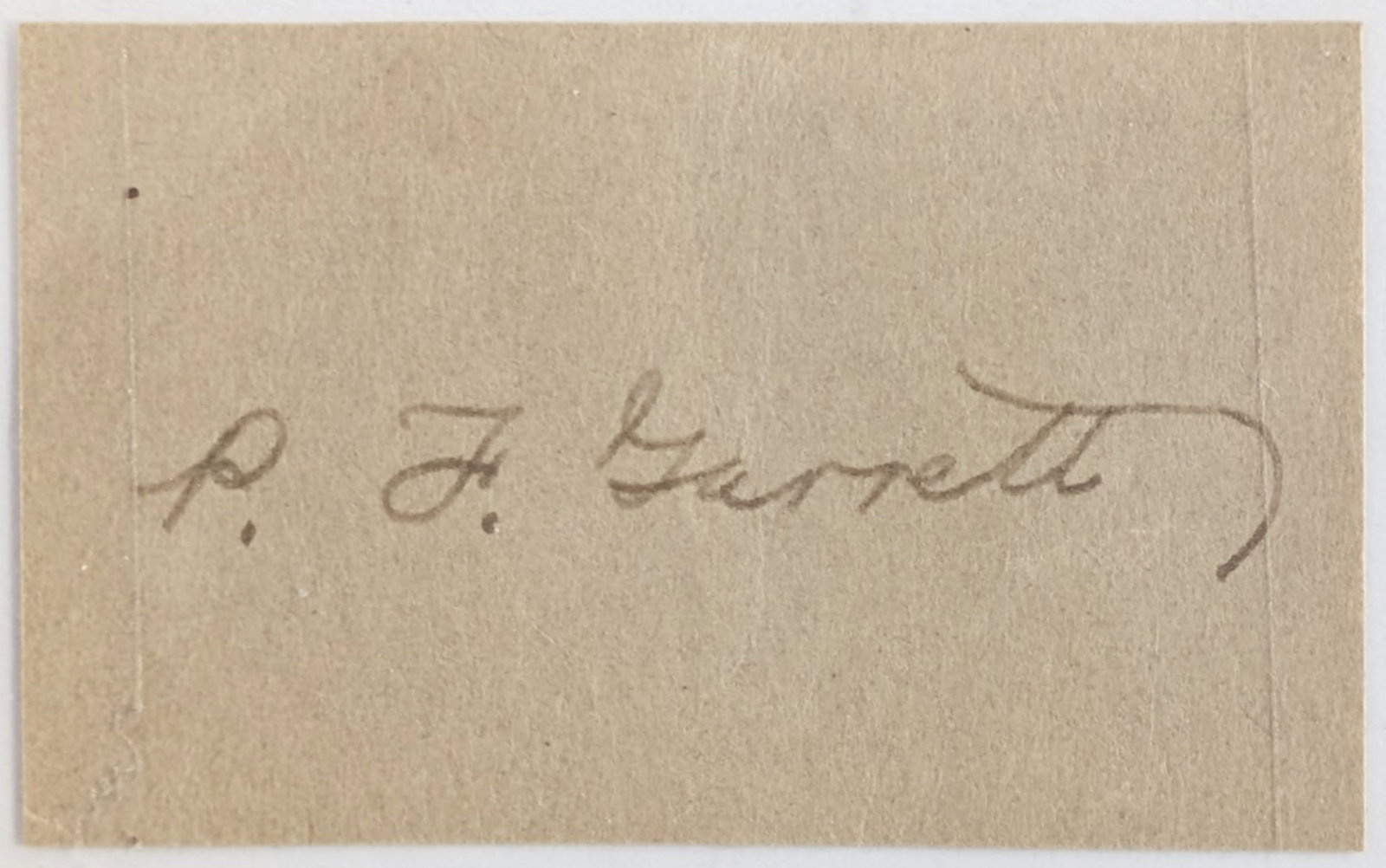 Patrick Floyd Garrett (1850–1908) Signed Paper (1 of 5)